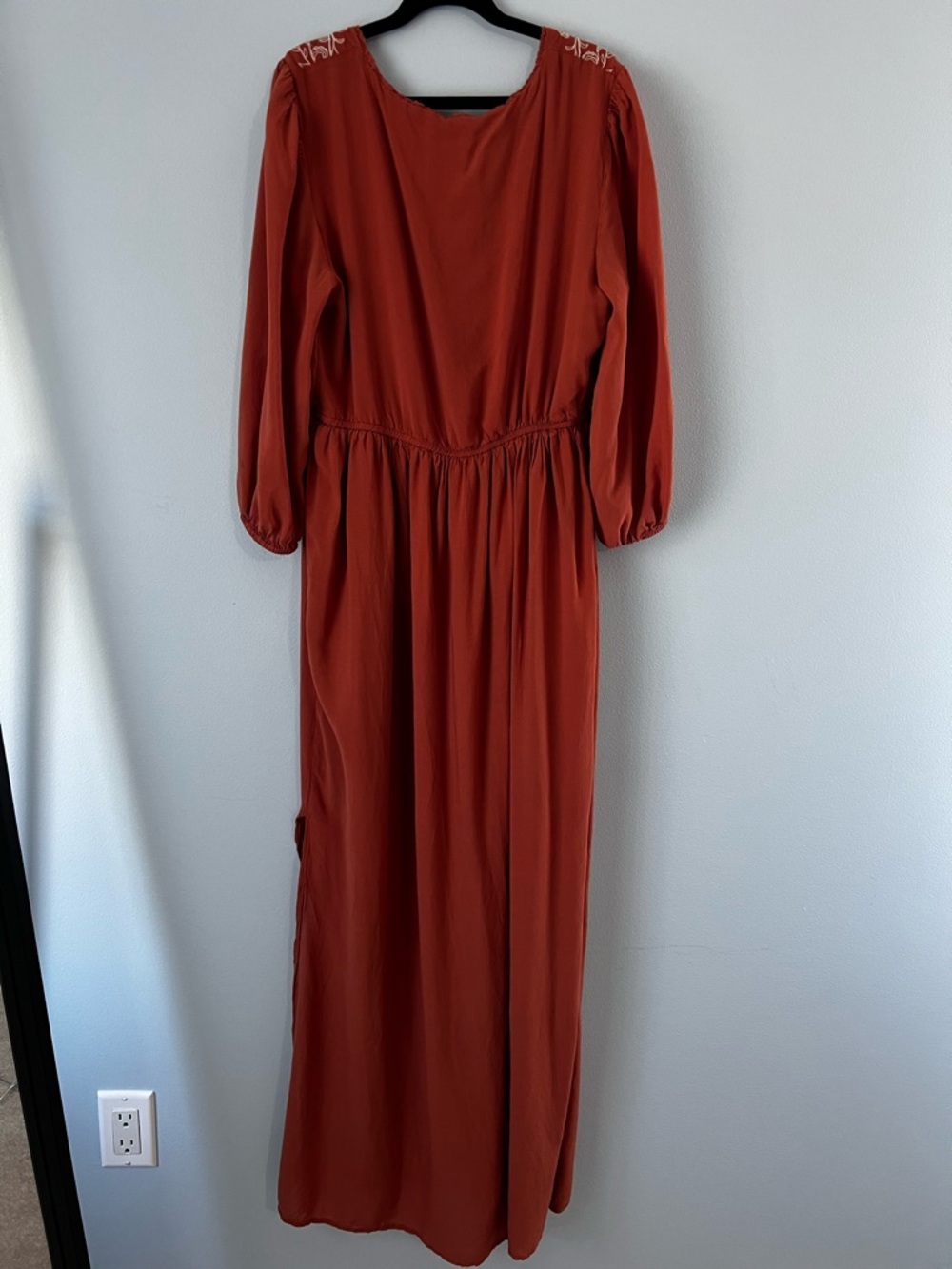 Francescas Blue Rain burnt orange boho maxi dress, small - Picture 3 of 11